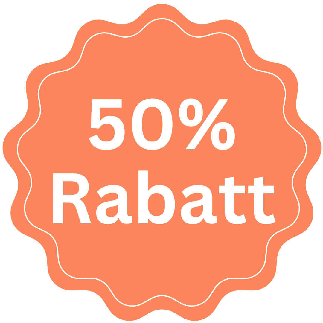 50% Rabatt Sticker